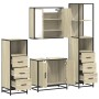 Juego de muebles de baño 4 pzas contrachapada roble sonoma de , Muebles de baño - Ref: Foro24-3301246, Precio: 324,92 €, Desc...