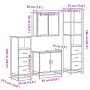 Juego de muebles de baño 4 pzas contrachapada roble sonoma de , Muebles de baño - Ref: Foro24-3301246, Precio: 324,92 €, Desc...