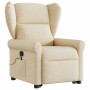 Silla de masaje reclinable de pie de tela color crema de , Sillones - Ref: Foro24-3303392, Precio: 299,83 €, Descuento: %