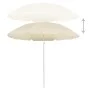 Sombrilla de jardín con palo de acero color arena 180 cm de vidaXL, Sombrillas - Ref: Foro24-315537, Precio: 20,13 €, Descuen...