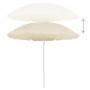 Sombrilla de jardín con palo de acero color arena 180 cm de vidaXL, Sombrillas - Ref: Foro24-315537, Precio: 25,34 €, Descuen...
