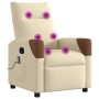 Sillón de masaje reclinable de tela crema de , Sillones - Ref: Foro24-4104821, Precio: 199,14 €, Descuento: %
