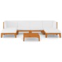 Juego muebles de jardín y cojines 7 pzas madera maciza acacia de vidaXL, Conjuntos de jardín - Ref: Foro24-3058134, Precio: 7...