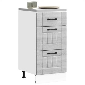 Mueble bajo de cocina Lucca madera contrachapada gris sonoma de , Armarios de cocina - Ref: Foro24-854236, Precio: 90,10 €, D...