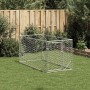 Perrera de exterior puerta acero galvanizado plateado 2x1x1 m de , Casetas para perros - Ref: Foro24-4105410, Precio: 90,34 €...