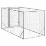 Perrera de exterior puerta acero galvanizado plateado 2x1x1 m de , Casetas para perros - Ref: Foro24-4105410, Precio: 90,34 €...