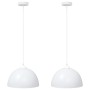 Lámparas colgantes 2 uds regulable en altura E27 blanco Ø 30 cm de , Lámparas - Ref: Foro24-4103452, Precio: 51,47 €, Descuen...