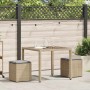 Taburetes de jardín con cojines 2 uds beige 40x40x43 cm de , Otomanas de exterior - Ref: Foro24-4104042, Precio: 127,66 €, De...