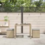 Taburetes de jardín con cojines 2 uds beige 40x40x43 cm de , Otomanas de exterior - Ref: Foro24-4104042, Precio: 127,66 €, De...
