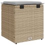 Taburetes de jardín con cojines 2 uds beige 40x40x43 cm de , Otomanas de exterior - Ref: Foro24-4104042, Precio: 127,66 €, De...