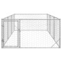 Perrera de exterior puerta acero galvanizado plateado 2x4x1 m de , Casetas para perros - Ref: Foro24-4105412, Precio: 137,77 ...