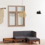 Juego muebles de jardín y cojines 4 pzas madera maciza acacia de vidaXL, Conjuntos de jardín - Ref: Foro24-3058105, Precio: 4...