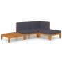 Juego muebles de jardín y cojines 4 pzas madera maciza acacia de vidaXL, Conjuntos de jardín - Ref: Foro24-3058105, Precio: 4...