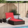 Tumbona con cojín flotante ratán sintético marrón de , Tumbonas - Ref: Foro24-4104208, Precio: 222,34 €, Descuento: %