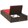 Tumbona con cojín flotante ratán sintético marrón de , Tumbonas - Ref: Foro24-4104208, Precio: 222,34 €, Descuento: %