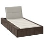 Tumbona con cojín flotante ratán sintético marrón de , Tumbonas - Ref: Foro24-4104203, Precio: 222,34 €, Descuento: %