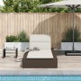 Tumbona con cojín flotante ratán sintético marrón de , Tumbonas - Ref: Foro24-4104203, Precio: 222,34 €, Descuento: %