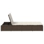 Tumbona con cojín flotante ratán sintético marrón de , Tumbonas - Ref: Foro24-4104203, Precio: 222,34 €, Descuento: %