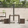 Taburetes de jardín con cojines 2 uds marrón 40x40x43 cm de , Otomanas de exterior - Ref: Foro24-4104040, Precio: 127,35 €, D...