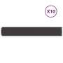 Bordes para césped 10 uds acero laminado frío negro 15x103 cm de , Ribetes y bordes para jardín - Ref: Foro24-860142, Precio:...