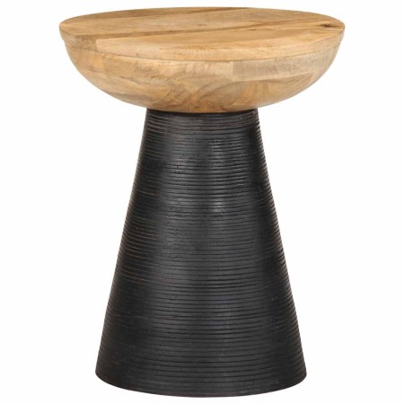 Mesa auxiliar madera maciza de mango negra Ø37x45 cm de , Mesas auxiliares - Ref: Foro24-4017537, Precio: 108,57 €, Descuento: %