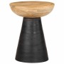 Mesa auxiliar madera maciza de mango negra Ø37x45 cm de , Mesas auxiliares - Ref: Foro24-4017537, Precio: 108,57 €, Descuento: %
