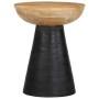 Mesa auxiliar madera maciza de mango negra Ø37x45 cm de , Mesas auxiliares - Ref: Foro24-4017537, Precio: 108,57 €, Descuento: %