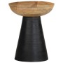Mesa auxiliar madera maciza de mango negra Ø37x45 cm de , Mesas auxiliares - Ref: Foro24-4017537, Precio: 108,57 €, Descuento: %