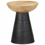 Mesa auxiliar madera maciza de mango negra Ø37x45 cm de , Mesas auxiliares - Ref: Foro24-4017537, Precio: 108,57 €, Descuento: %