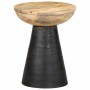 Mesa auxiliar madera maciza de mango negra Ø37x45 cm de , Mesas auxiliares - Ref: Foro24-4017537, Precio: 108,57 €, Descuento: %