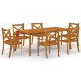 Juego de comedor de jardín 7 piezas madera maciza de acacia de vidaXL, Conjuntos de jardín - Ref: Foro24-3058005, Precio: 706...