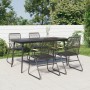 Juego de comedor de jardín 5 piezas ratán PVC negro de vidaXL, Conjuntos de jardín - Ref: Foro24-3060269, Precio: 390,84 €, D...