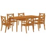 Juego de comedor de jardín 7 piezas madera maciza de acacia de vidaXL, Conjuntos de jardín - Ref: Foro24-3058005, Precio: 706...