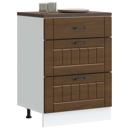 Mueble bajo de cocina Lucca roble marrón de , Armarios de cocina - Ref: Foro24-854276, Precio: 110,38 €, Descuento: %