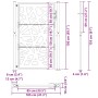 Puerta de jardín de acero desgastado diseño ligero 105x155 cm de , Puertas de jardín - Ref: Foro24-4100956, Precio: 215,54 €,...