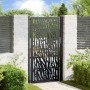 Puerta de jardín de diseño con carril de acero negro 105x180 cm de , Puertas de jardín - Ref: Foro24-4100982, Precio: 238,54 ...