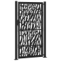 Puerta de jardín de diseño con carril de acero negro 105x180 cm de , Puertas de jardín - Ref: Foro24-4100982, Precio: 238,54 ...