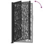 Puerta de jardín de diseño con carril de acero negro 105x180 cm de , Puertas de jardín - Ref: Foro24-4100982, Precio: 238,54 ...