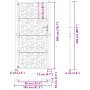Puerta de jardín diseño de hojas de acero desgastado 105x205 cm de , Puertas de jardín - Ref: Foro24-4100968, Precio: 277,32 ...