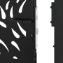 Puerta de jardín diseño llama acero negro 105x106 cm de , Puertas de jardín - Ref: Foro24-4100989, Precio: 183,34 €, Descuent...