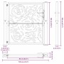 Puerta de jardín diseño llama acero desgastado 105x105 cm de , Puertas de jardín - Ref: Foro24-4100994, Precio: 169,56 €, Des...