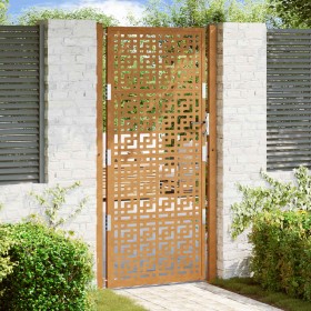 Puerta de jardín diseño en cruz de acero desgastado 105x205 cm de , Puertas de jardín - Ref: Foro24-4101008, Precio: 277,32 €...