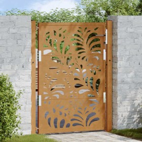 Puerta de jardín de acero desgastado diseño ondulado 105x130 cm de , Puertas de jardín - Ref: Foro24-4100975, Precio: 208,77 ...