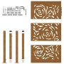 Puerta de jardín diseño llama acero desgastado 105x155 cm de , Puertas de jardín - Ref: Foro24-4100996, Precio: 217,97 €, Des...