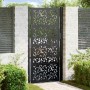 Puerta de jardín de diseño de hojas de acero negra 105x205 cm de , Puertas de jardín - Ref: Foro24-4100963, Precio: 281,00 €,...