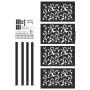 Puerta de jardín de diseño de hojas de acero negra 105x205 cm de , Puertas de jardín - Ref: Foro24-4100963, Precio: 281,00 €,...