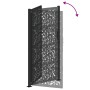 Puerta de jardín de diseño de hojas de acero negra 105x205 cm de , Puertas de jardín - Ref: Foro24-4100963, Precio: 281,00 €,...