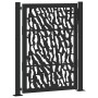 Puerta de jardín de diseño con carril de acero negro 105x130 cm de , Puertas de jardín - Ref: Foro24-4100980, Precio: 200,03 ...