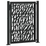 Puerta de jardín de diseño con carril de acero negro 105x130 cm de , Puertas de jardín - Ref: Foro24-4100980, Precio: 200,03 ...