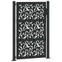 Puerta de jardín de diseño de hojas de acero negra 105x155 cm de , Puertas de jardín - Ref: Foro24-4100961, Precio: 210,60 €,...